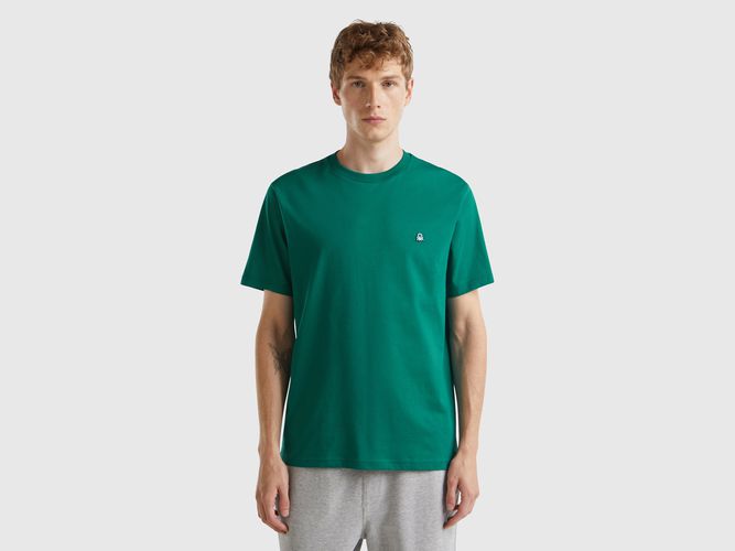 Benetton, T-shirt Basique 100 % Coton Bio, taille XXL, Vert Foncé - United Colors of Benetton - Modalova