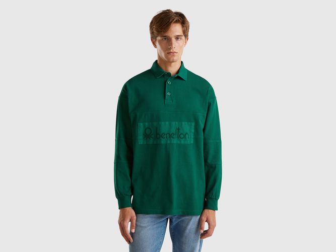 Benetton, Polo De Rugby En Pur Coton, taille XS, Vert Foncé - United Colors of Benetton - Modalova