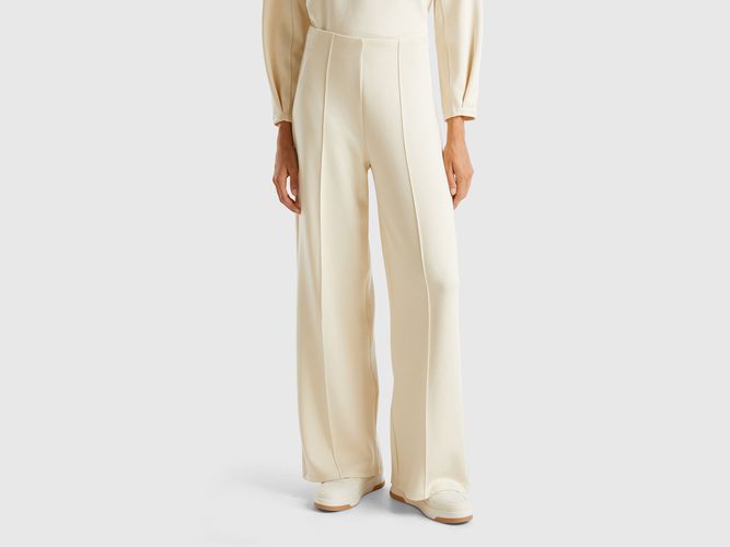 Benetton, Pantalon Léger En Mélange De Coton Et Modal, taille XXS, Crème - United Colors of Benetton - Modalova