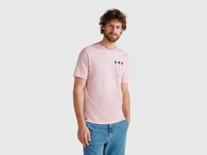 Benetton, T-shirt Rose Pastel Avec Graphismes, taille XXL, Rose - United Colors of Benetton - Modalova