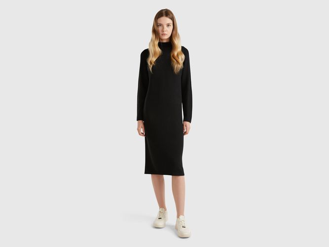 Benetton, Robe Midi En Cachemire Mélangé, taille L, Noir - United Colors of Benetton - Modalova