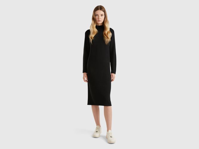 Benetton, Robe Midi En Cachemire Mélangé, taille S, Noir - United Colors of Benetton - Modalova