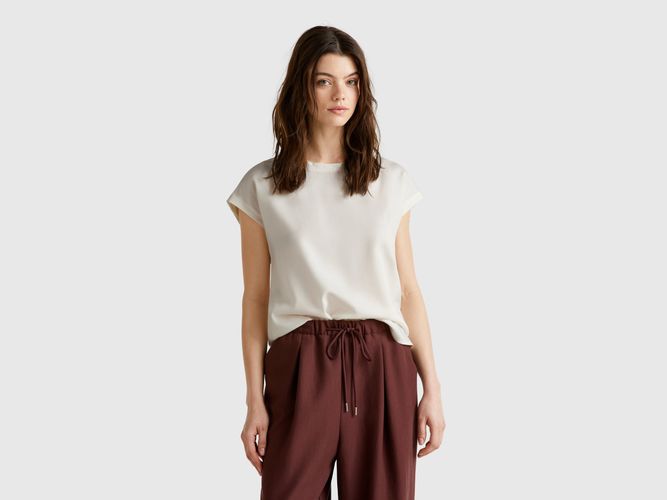 Benetton, Chemisier Fluide, taille M, Crème - United Colors of Benetton - Modalova