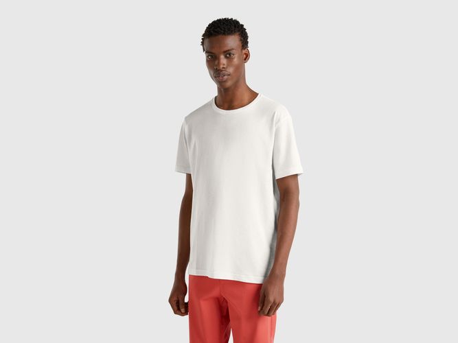 Benetton, T-shirt En Jersey Léger, taille XXL, Crème - United Colors of Benetton - Modalova