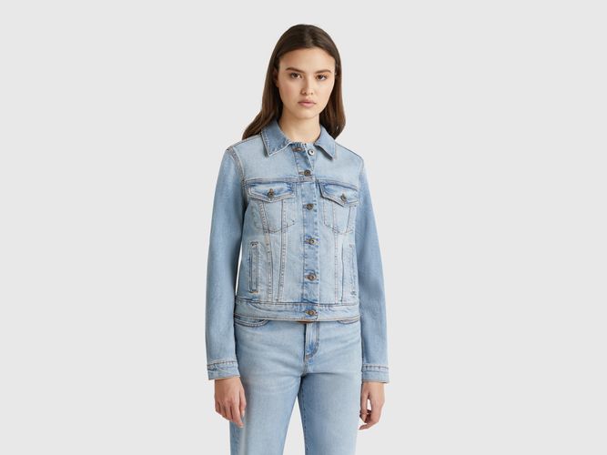 Benetton, Blouson Rider En Jeans, taille L, Bleu Clair - United Colors of Benetton - Modalova