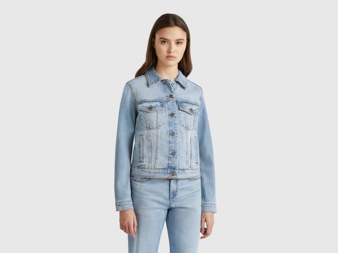 Benetton, Blouson Rider En Jeans, taille XXS, Bleu Clair - United Colors of Benetton - Modalova