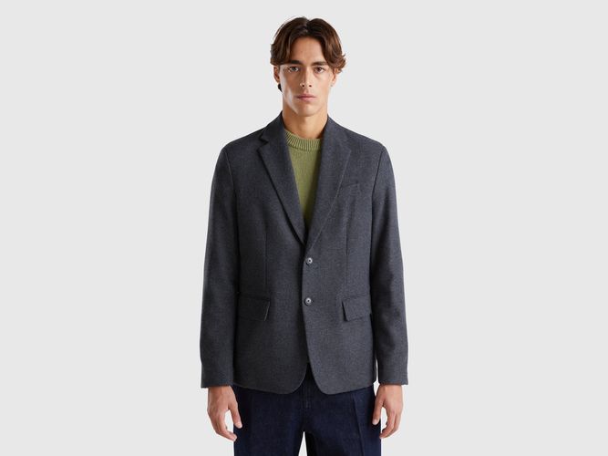 Benetton, Blazer En Flanelle, taille, Gris Foncé - United Colors of Benetton - Modalova