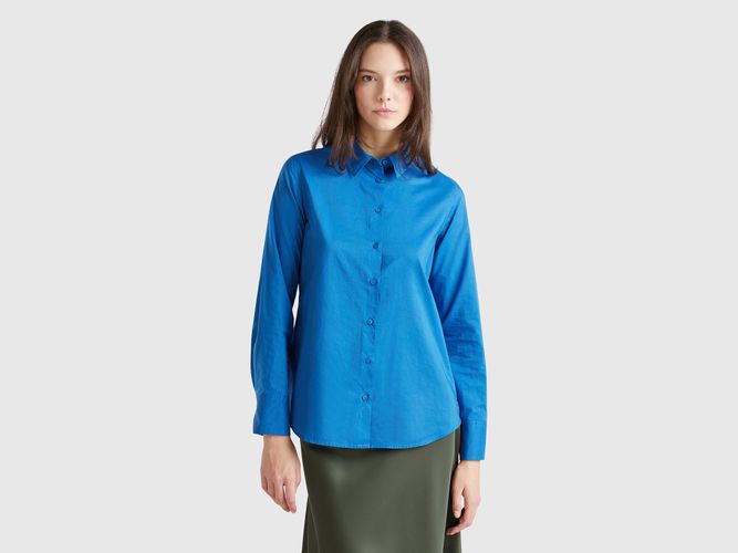 Benetton, Chemise Coupe Regular En Coton Léger, taille L, Bleu Horizon - United Colors of Benetton - Modalova