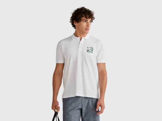 Benetton, T-shirt Imprimé Glace 100% Coton, taille L, Blanc - United Colors of Benetton - Modalova
