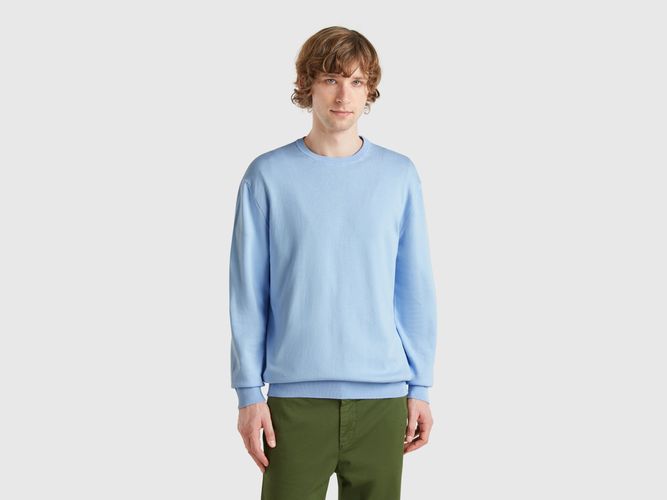 Benetton, Pull 100 % Coton À Col Rond, taille XXL, Bleu Ciel - United Colors of Benetton - Modalova