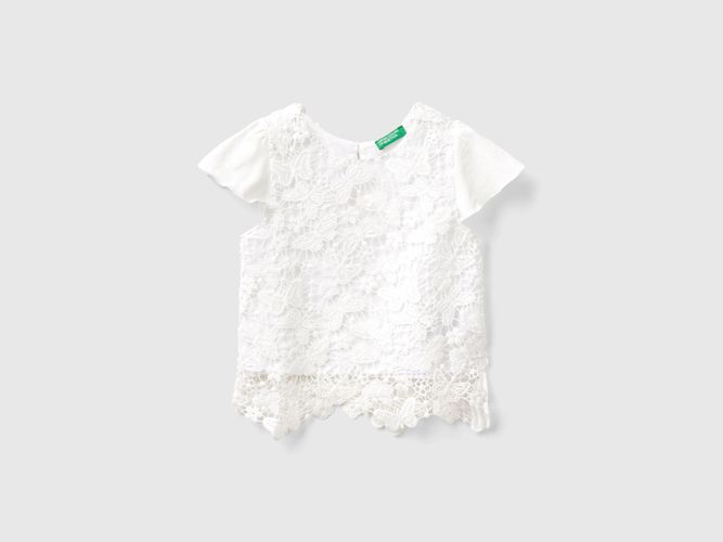 Benetton, Blusa In Macramè, taglia 82, Bianco, Bambini - United Colors of Benetton - Modalova