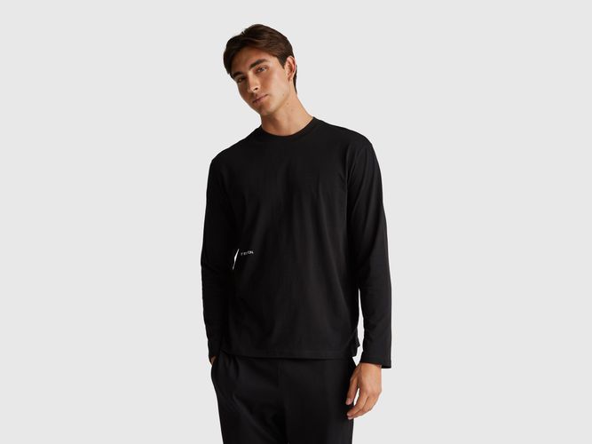 Benetton, T-shirt Avec Logo Imprimé, Taille: L, Noir - United Colors of Benetton - Modalova