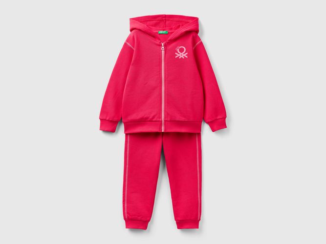 Benetton, Tuta In Felpa 100% Cotone, taglia 82, Fucsia, Bambini - United Colors of Benetton - Modalova