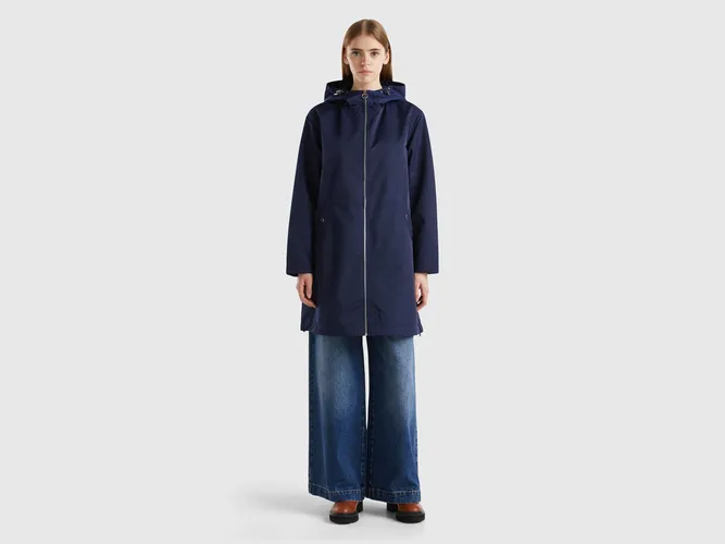 Benetton, Blouson Imperméable En Nylon, taille L, Bleu Foncé - United Colors of Benetton - Modalova