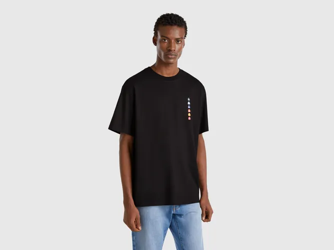 Benetton, T-shirt Oversize Avec Patch, taille L, Noir - United Colors of Benetton - Modalova