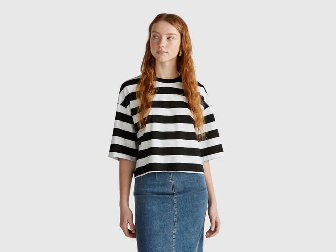 Benetton, T-shirt Rayé Noir Et Blanc, taille L, Blanc - United Colors of Benetton - Modalova