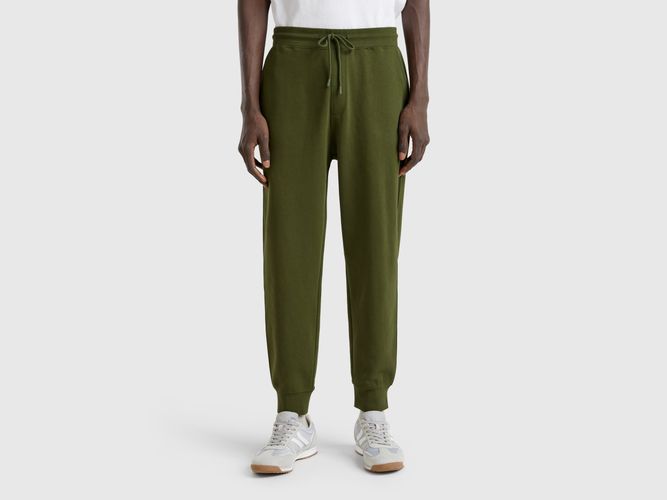 Benetton, Pantalon De Jogging En Molleton De Coton, taille XXL, Kaki - United Colors of Benetton - Modalova