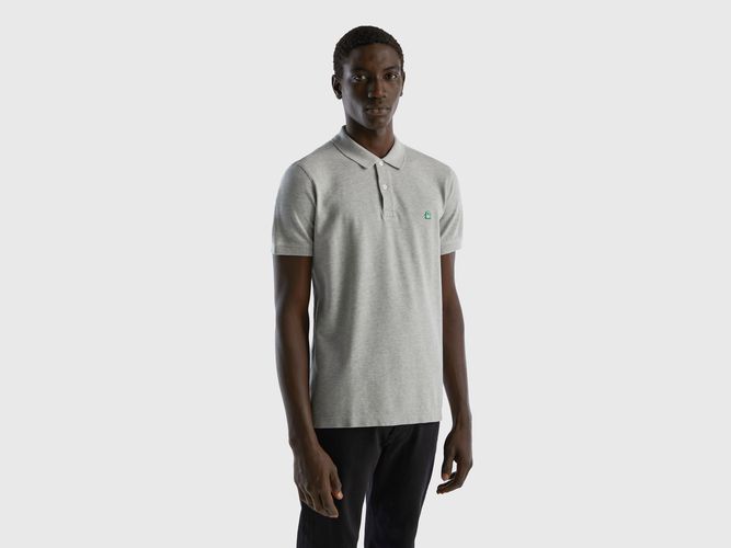 Benetton, Polo Gris Mélangé Coupe Droite, taille XXL, Gris Clair - United Colors of Benetton - Modalova