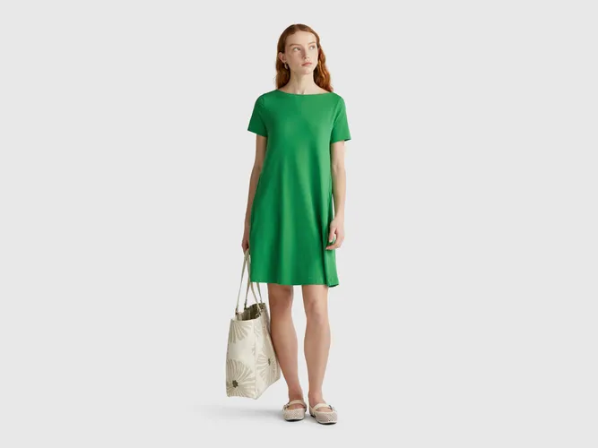 Benetton, Robe Courte Évasée, taille L, Vert - United Colors of Benetton - Modalova