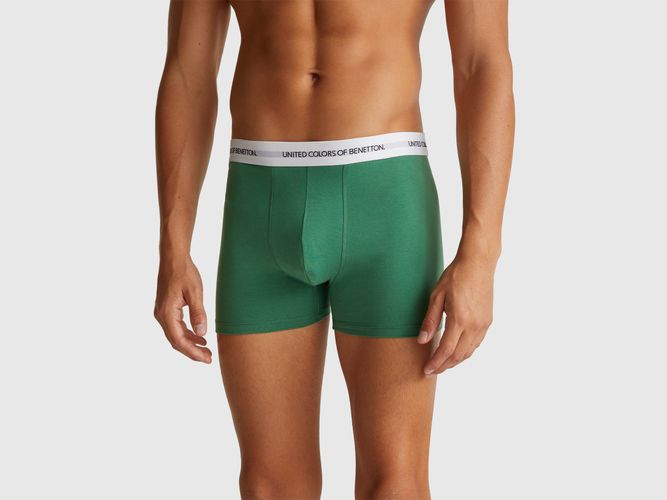 Benetton, Boxer En Coton Extensible, Taille: L, Vert - United Colors of Benetton - Modalova
