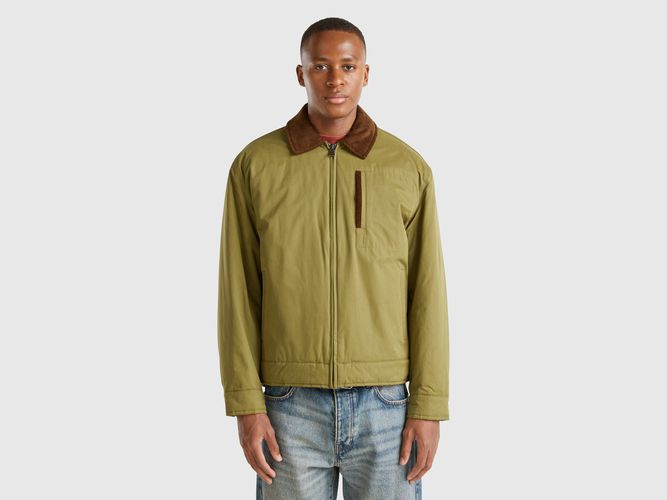 Benetton, Giacca Con Fodera A Quadri, taglia XXL, Verde Militare, Uomo - United Colors of Benetton - Modalova