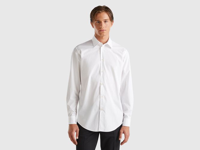 Benetton, Chemise Blanche En Coton Bio, taille L, Blanc - United Colors of Benetton - Modalova