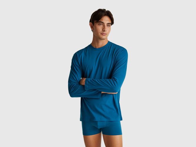 Benetton, T-shirt Avec Logo Imprimé, Taille: L, Canard - United Colors of Benetton - Modalova