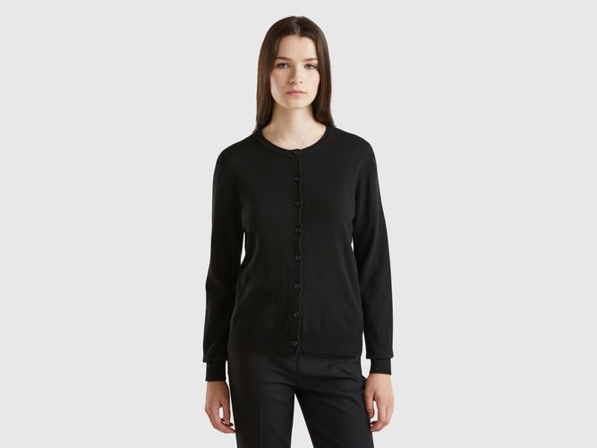 Benetton, Gilet Noir En Mélange De Laine Et De Cachemire, taille XS, Noir - United Colors of Benetton - Modalova