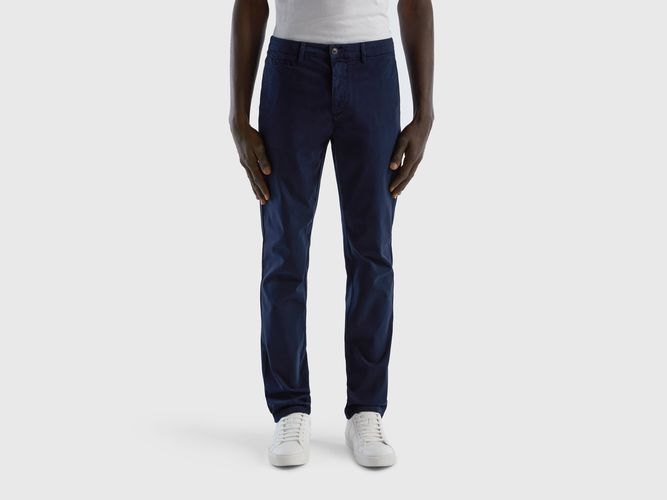 Benetton, Chino Coupe Slim Bleu Foncé, taille 42, Bleu Foncé - United Colors of Benetton - Modalova