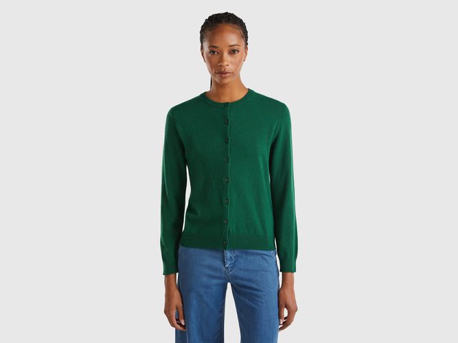 Benetton, Gilet Vert Forêt En Mélange De Laine Et De Cachemire, taille L, Vert Foncé - United Colors of Benetton - Modalova