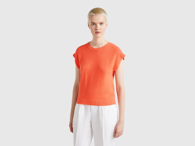 Benetton, Gilet En Coton Et Lin Mélangés, taille L - United Colors of Benetton - Modalova