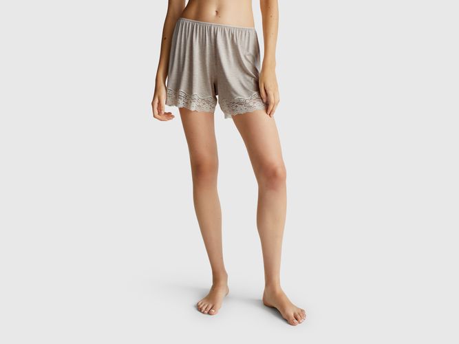 Benetton, Short Fluide Avec Dentelle, taille L, - United Colors of Benetton - Modalova