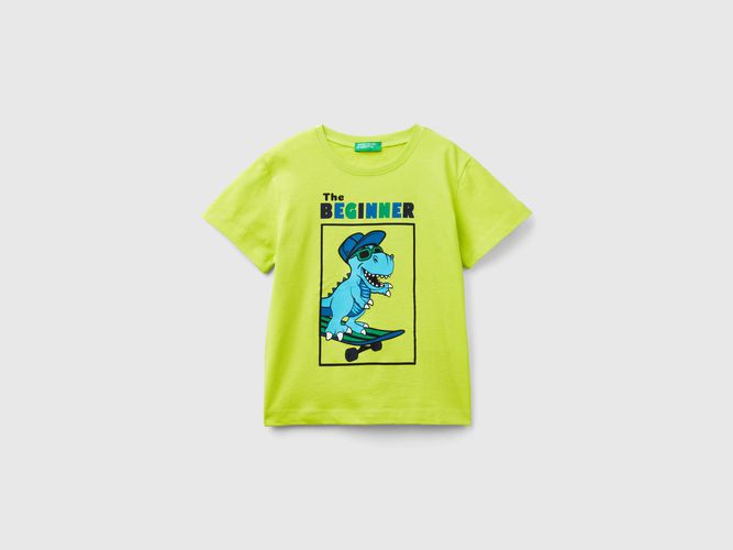 Benetton, T-shirt Con Dettagli Fluo, taglia 104, , Bambini - United Colors of Benetton - Modalova