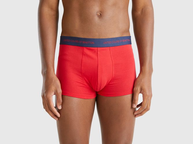 Benetton, Boxer En Coton Stretch, taille L, Rouge - United Colors of Benetton - Modalova