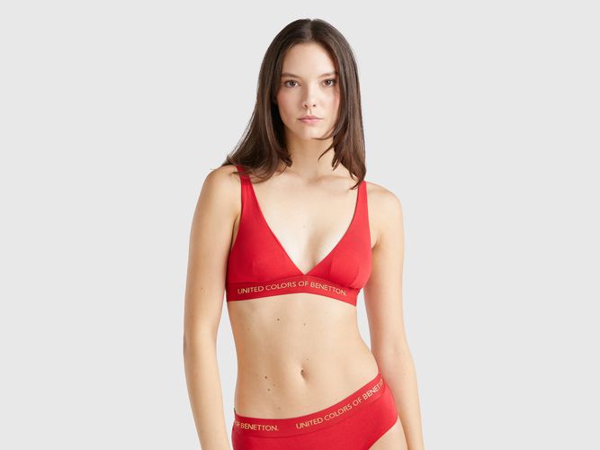 Benetton, Soutien-gorge Triangle En Coton Stretch, taille 100, Rouge - United Colors of Benetton - Modalova