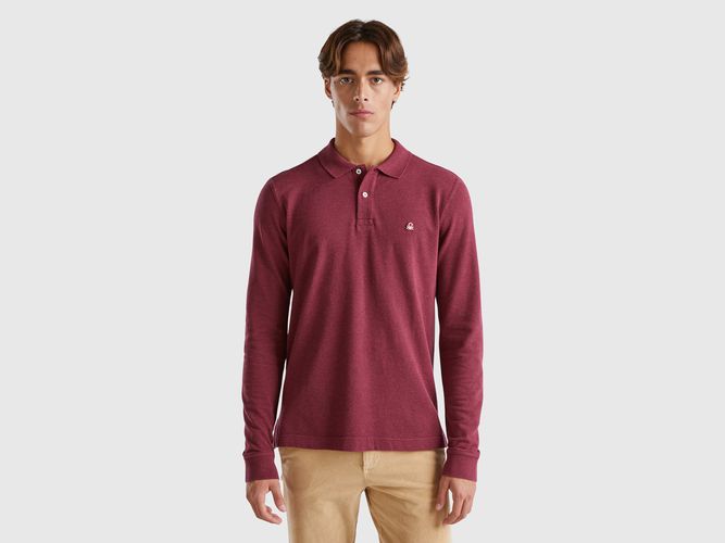 Benetton, Polo Chiné En Coton Bio, taille XXL, Bordeaux - United Colors of Benetton - Modalova