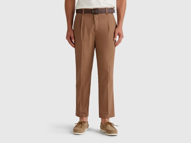 Benetton, Pantalon Léger En Coton, taille 42, Marron - United Colors of Benetton - Modalova