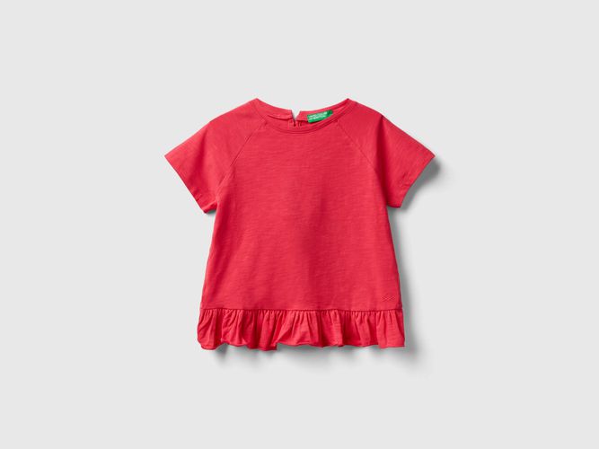 Benetton, T-shirt Con Volant, taglia M, Fucsia, Bambini - United Colors of Benetton - Modalova