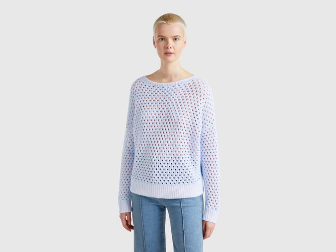 Benetton, Pull Over-fit Perforé, taille M, Bleu Ciel - United Colors of Benetton - Modalova