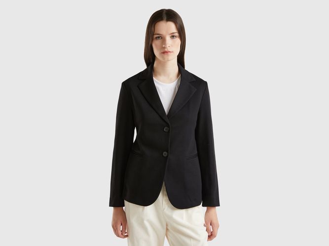 Benetton, Blazer En Coton Mélangé, taille, Noir - United Colors of Benetton - Modalova