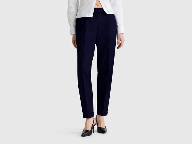 Benetton, Pantalon En Coton Stretch, taille L, Bleu Foncé - United Colors of Benetton - Modalova
