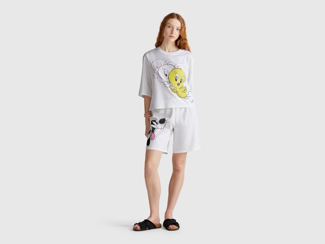 Benetton, Pyjama Avec Imprimé looney Tunes, taille S, Blanc - United Colors of Benetton - Modalova