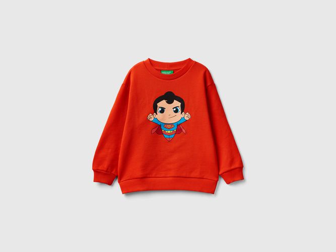 Benetton, Felpa ©&™ Dc Comics Superman Rossa, taglia 82, Rosso, Bambini - United Colors of Benetton - Modalova