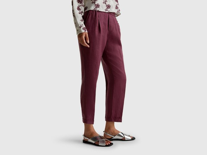 Benetton, Pantalon Coupe Régulière En Pur Lin, taille L, - United Colors of Benetton - Modalova