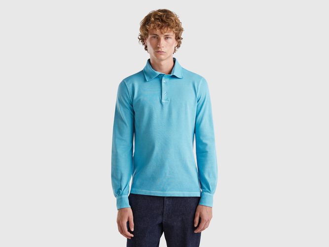 Benetton, Polo En Coton Bio Stretch, taille XXXL, Bleu Clair - United Colors of Benetton - Modalova