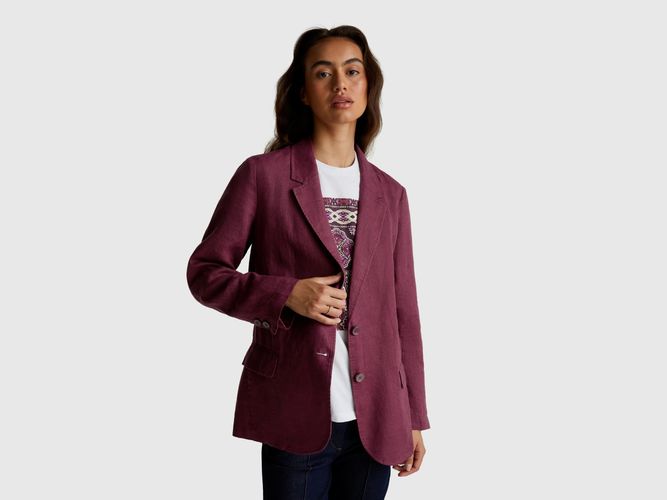 Benetton, Blazer En Pur Lin, taille, - United Colors of Benetton - Modalova