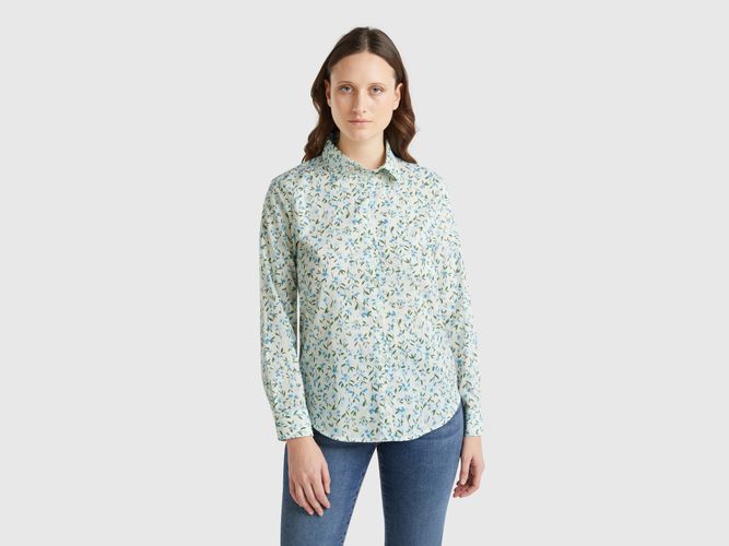 Benetton, Chemise Blanche À Fleurs, taille L, Multicolore - United Colors of Benetton - Modalova