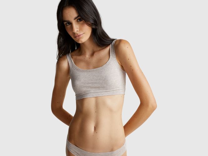 Benetton, Soutien-gorge En Coton Super Extensible, taille OS, Crème - United Colors of Benetton - Modalova