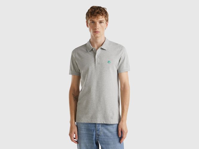 Benetton, Polo Ajusté Gris Chiné, taille XXL, Gris Clair - United Colors of Benetton - Modalova