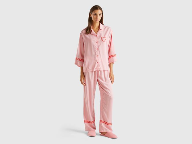 Benetton, Pyjama En Viscose, taille L, Rose - United Colors of Benetton - Modalova